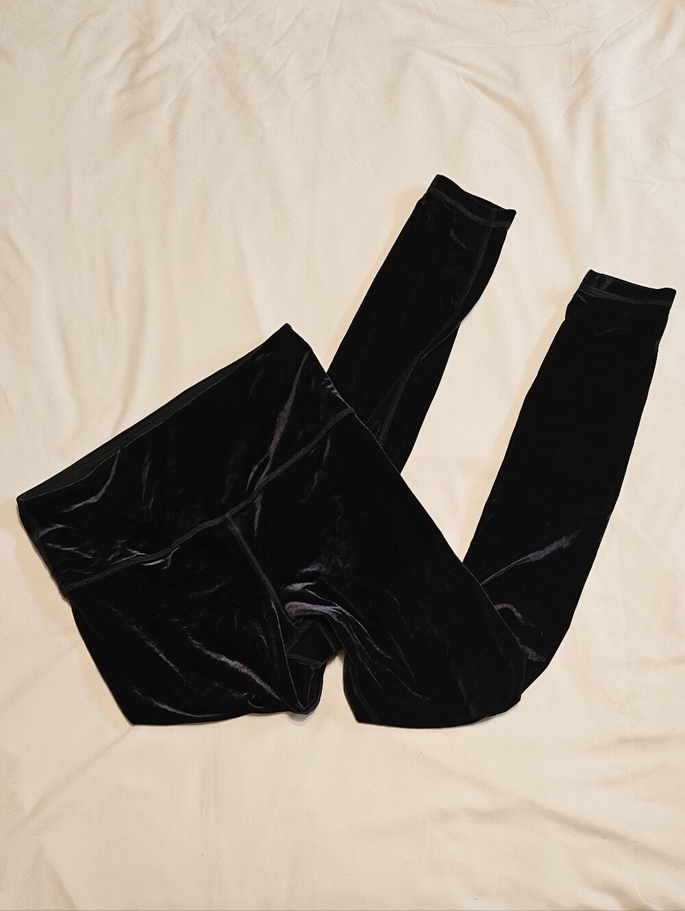 Athleta Black Velour Elation High Rise Tight Velvet Yoga Fitness Legging Size S - Picture 11 of 14